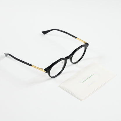 Bottega BV1263O 001 Mens Authentic Eyeglasses Black/Gold, 48mm - New