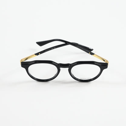 Bottega BV1263O 001 Mens Authentic Eyeglasses Black/Gold, 48mm - New