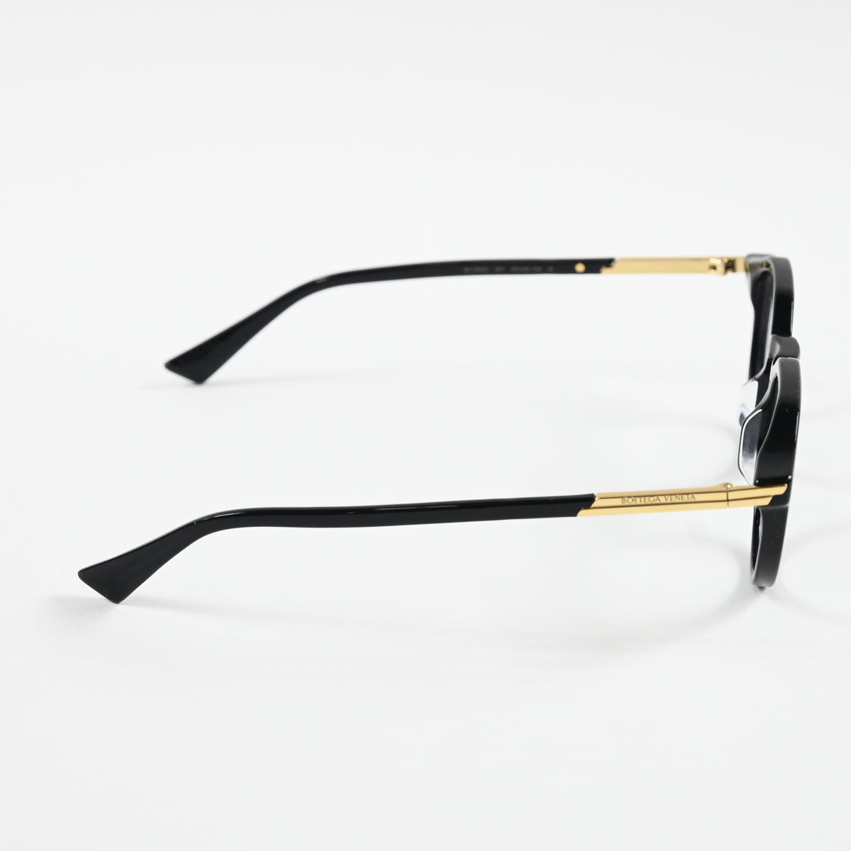 Bottega BV1263O 001 Mens Authentic Eyeglasses Black/Gold, 48mm - New