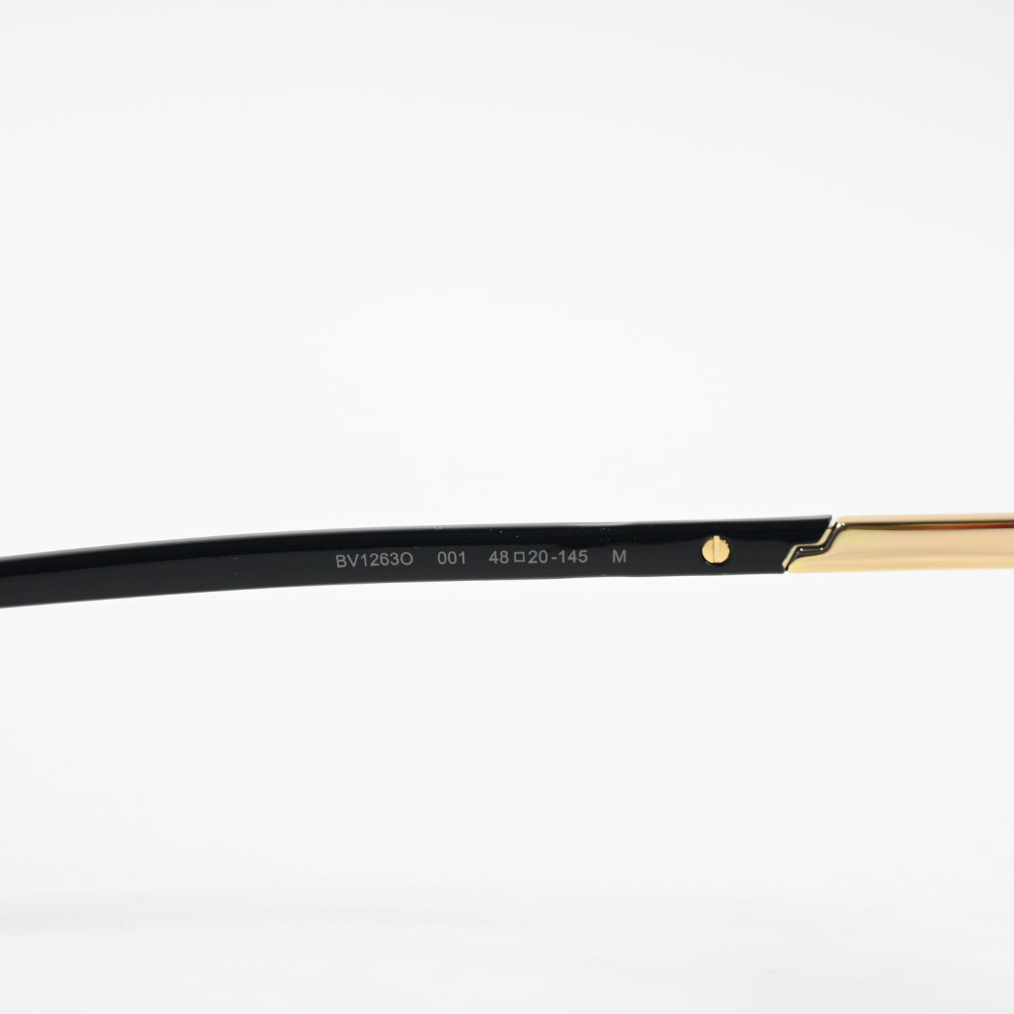 Bottega BV1263O 001 Mens Authentic Eyeglasses Black/Gold, 48mm - New