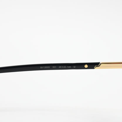 Bottega BV1263O 001 Mens Authentic Eyeglasses Black/Gold, 48mm - New