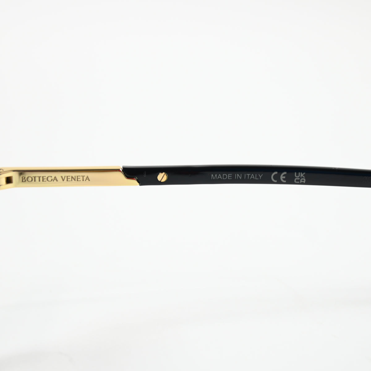 Bottega BV1263O 001 Mens Authentic Eyeglasses Black/Gold, 48mm - New