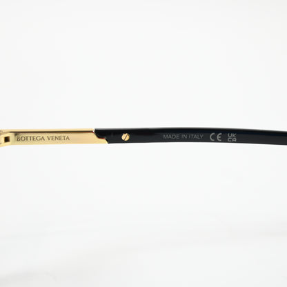 Bottega BV1263O 001 Mens Authentic Eyeglasses Black/Gold, 48mm - New