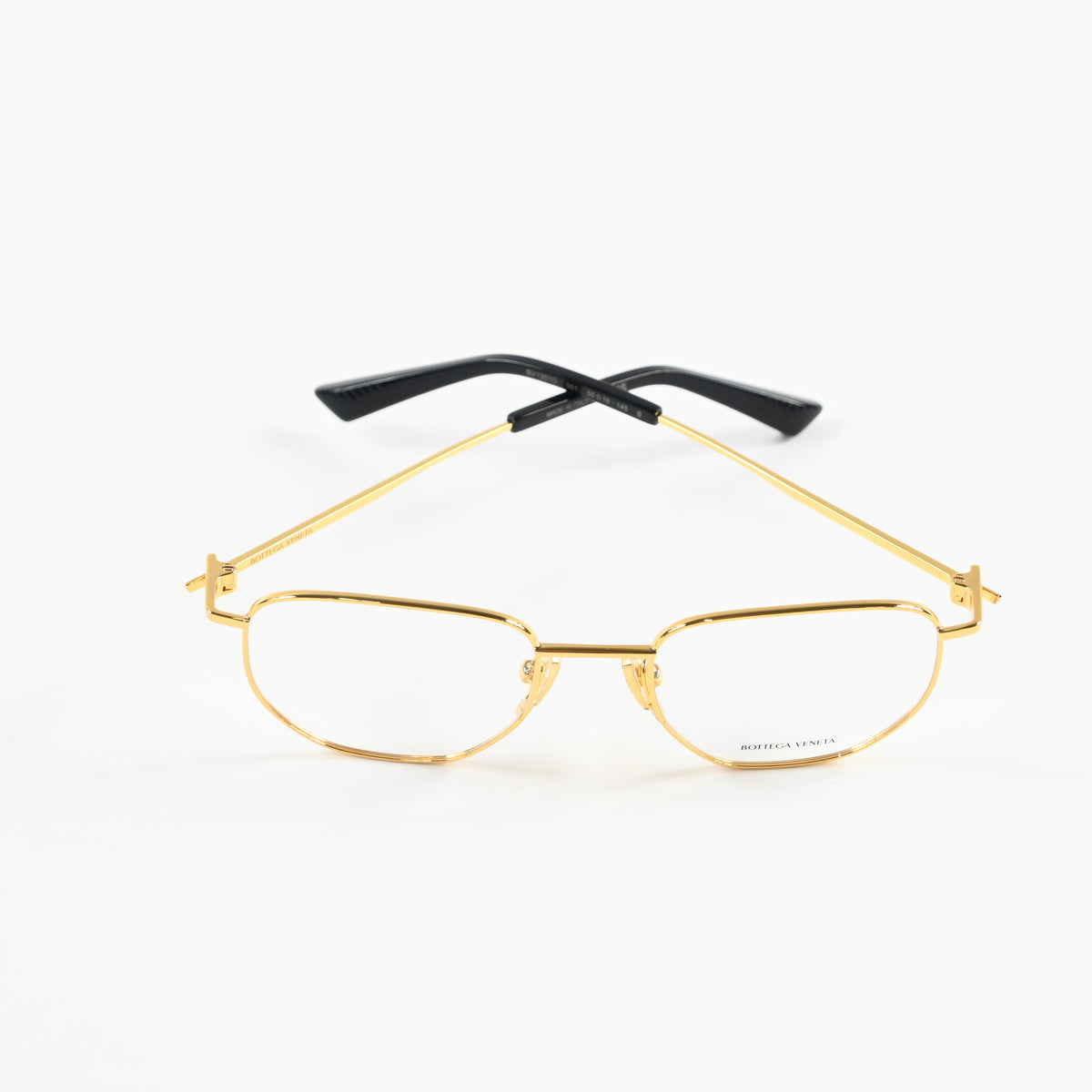 Bottega BV1301O 001 Unisex Authentic Eyeglasses Gold, 50mm - New