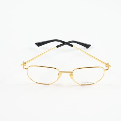 Bottega BV1301O 001 Unisex Authentic Eyeglasses Gold, 50mm - New