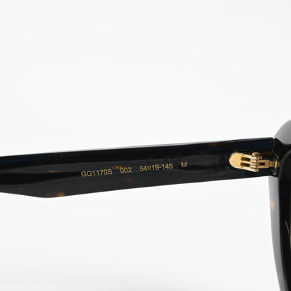 Gucci GG1170S 002 Womens Authentic Sunglasses Havana/Brown, 54mm - New