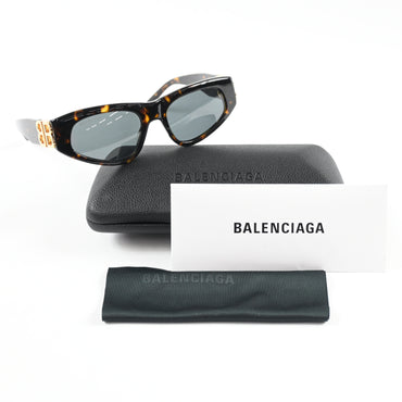 Balenciaga BB0095S 002 Womens Authentic Sunglasses Havana/Green, 53mm - New