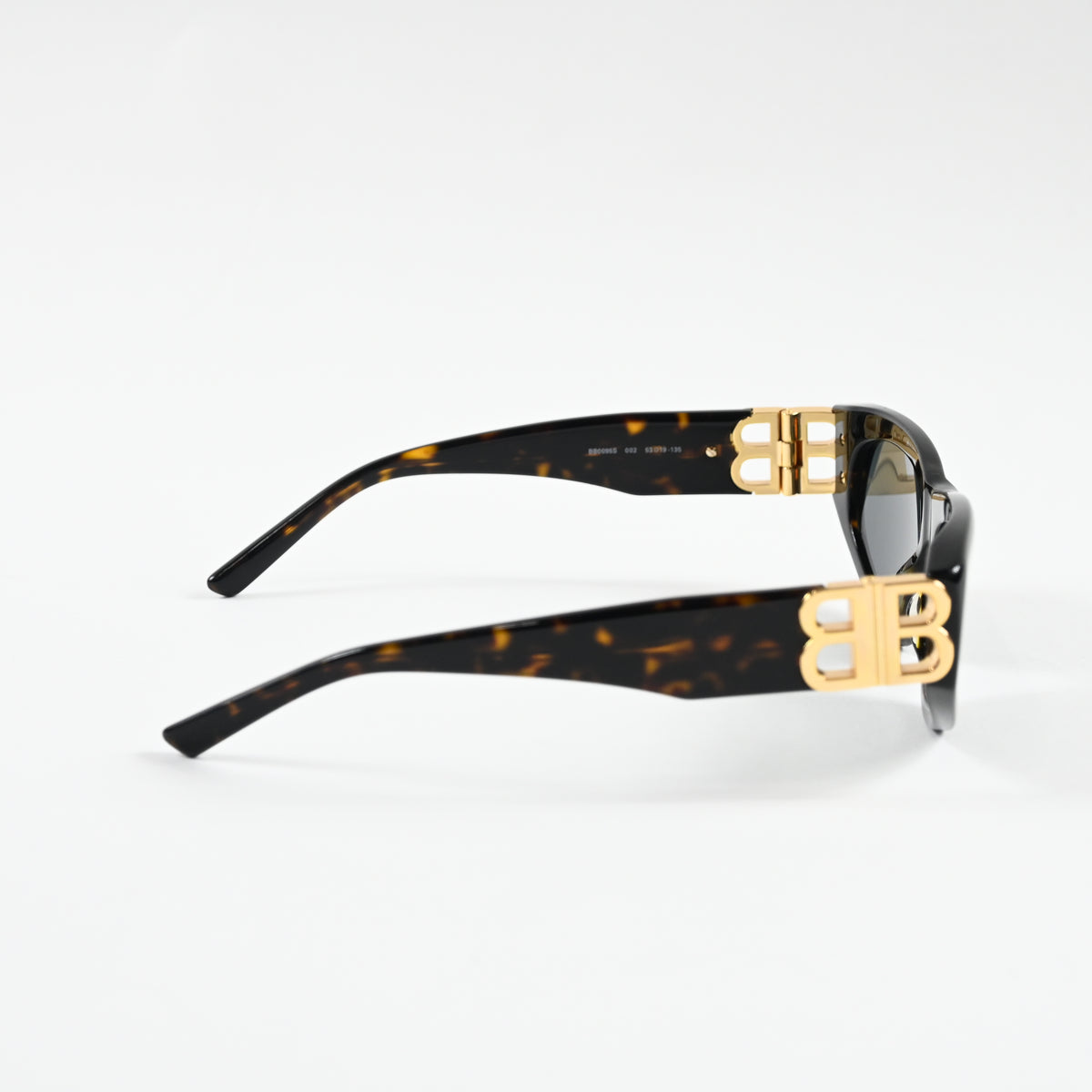 Balenciaga BB0095S 002 Womens Authentic Sunglasses Havana/Green, 53mm - New