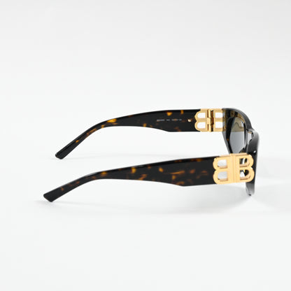 Balenciaga BB0095S 002 Womens Authentic Sunglasses Havana/Green, 53mm - New