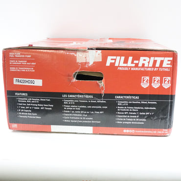 Fill-Rite FR4220HDSQ 12V 20 GPM Fuel Transfer Pump with Discharge Hose-Green