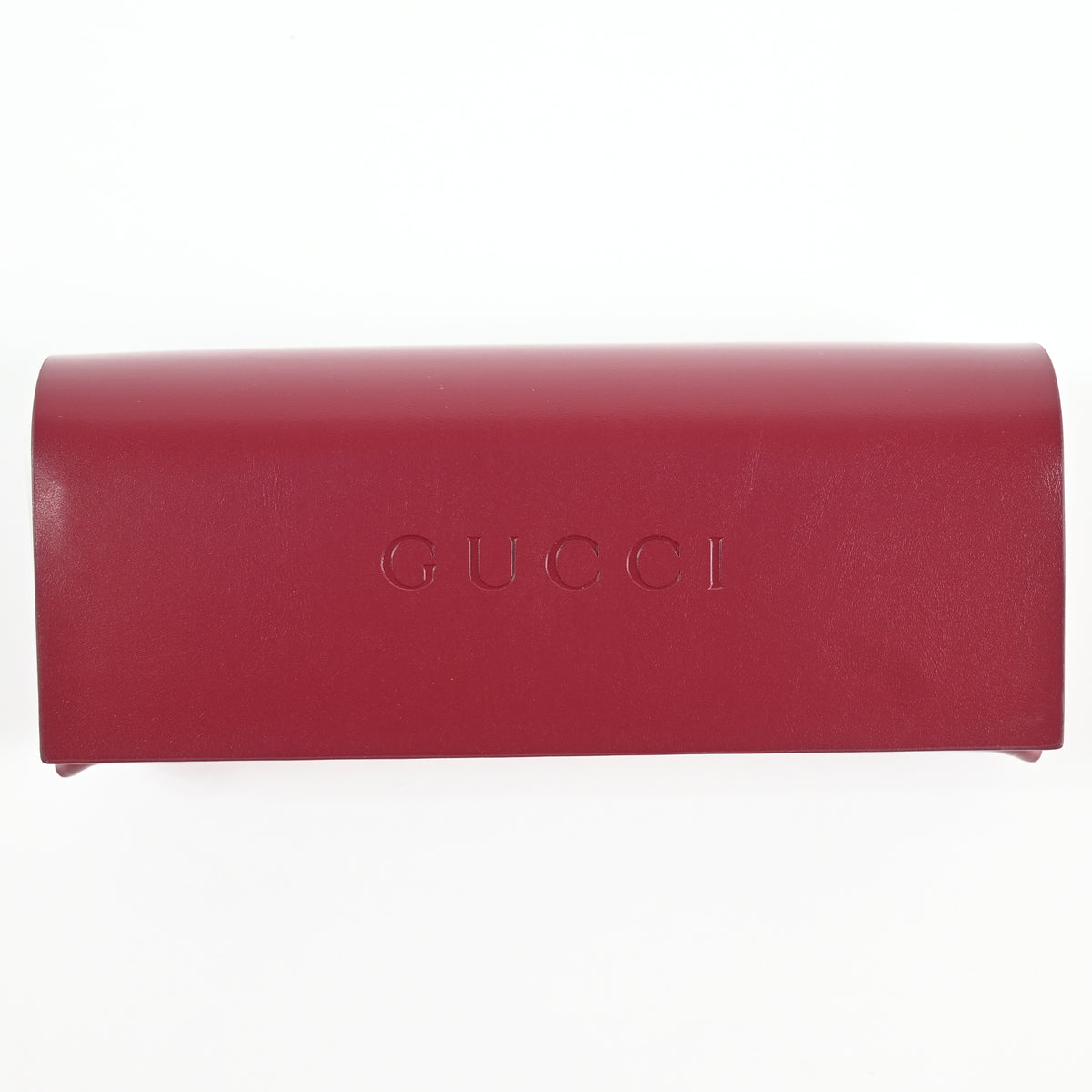 Gucci Burgundy Red Soft Leather Sunglasses Eyeglasses Case Optical Frames - New