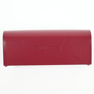 Gucci Burgundy Red Soft Leather Sunglasses Eyeglasses Case Optical Frames - New