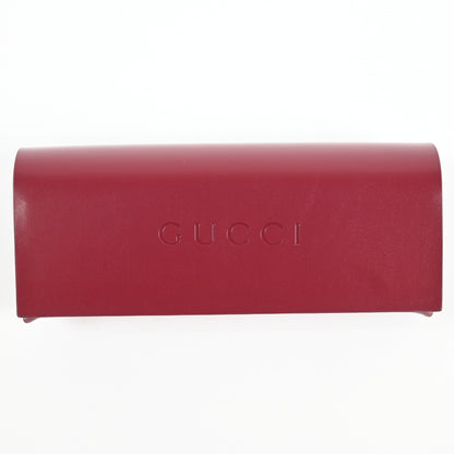 Gucci Burgundy Red Soft Leather Sunglasses Eyeglasses Case Optical Frames - New