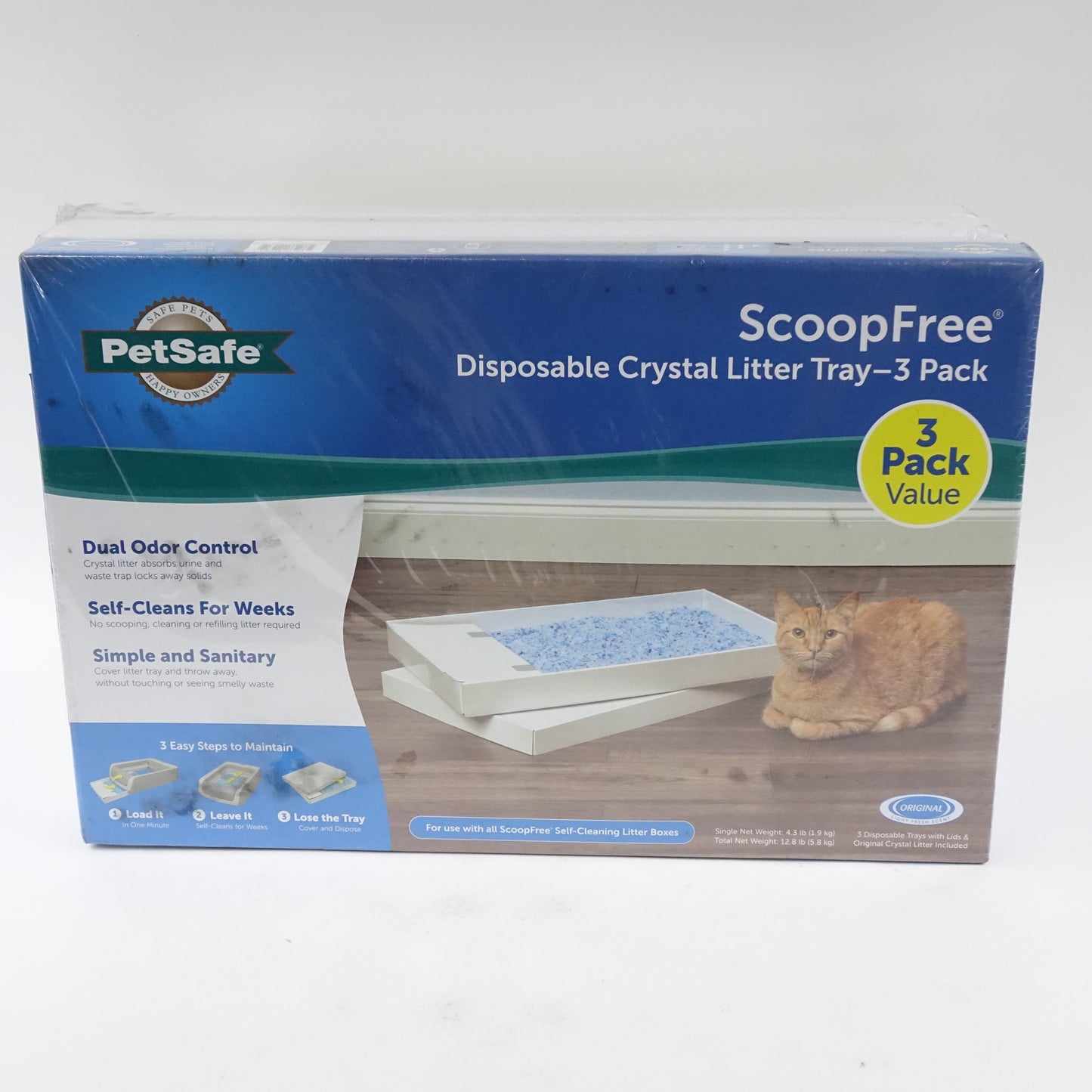 PetSafe Disposable Litter Tray - ScoopFree® Fresh Crystal 3-Pack