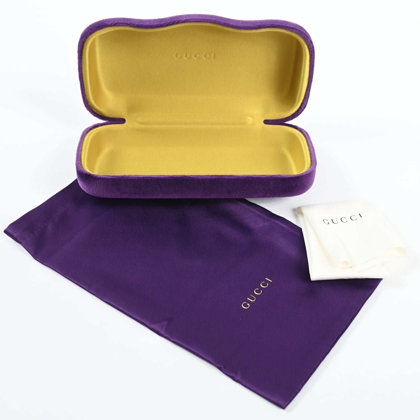 Gucci Case Hard Shell Sunglasses & Eyeglasses Velvet Case Medium - New