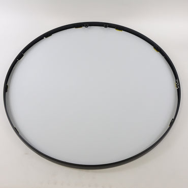 HofferRuffer Round Mirror, Metal Frame Wall Mounted Mirror (Black, 31.5)
