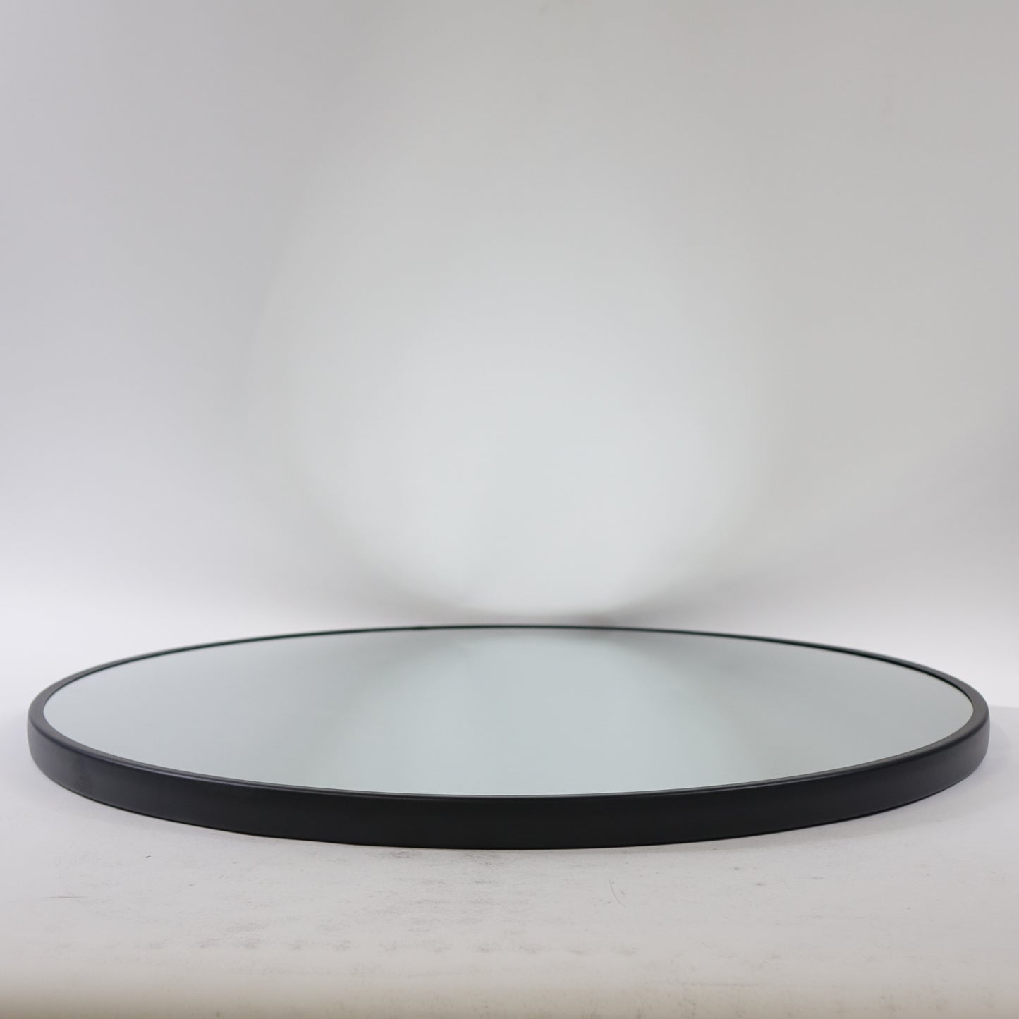 HofferRuffer Round Mirror, Metal Frame Wall Mounted Mirror (Black, 31.5)