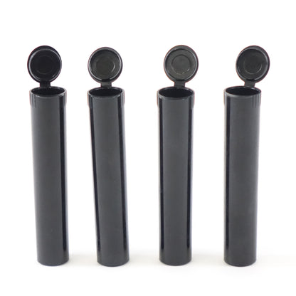 W Gallery 1000 Black 98mm Open Cap Pop Top Tubes Airtight Smell Proof Containers