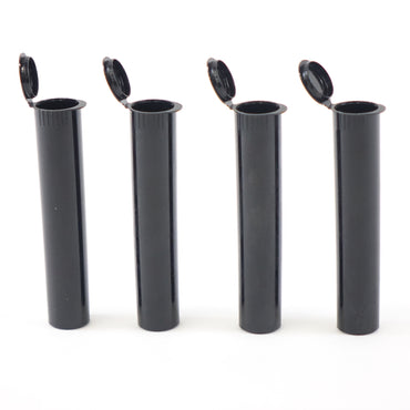 W Gallery 1000 Black 98mm Open Cap Pop Top Tubes Airtight Smell Proof Containers