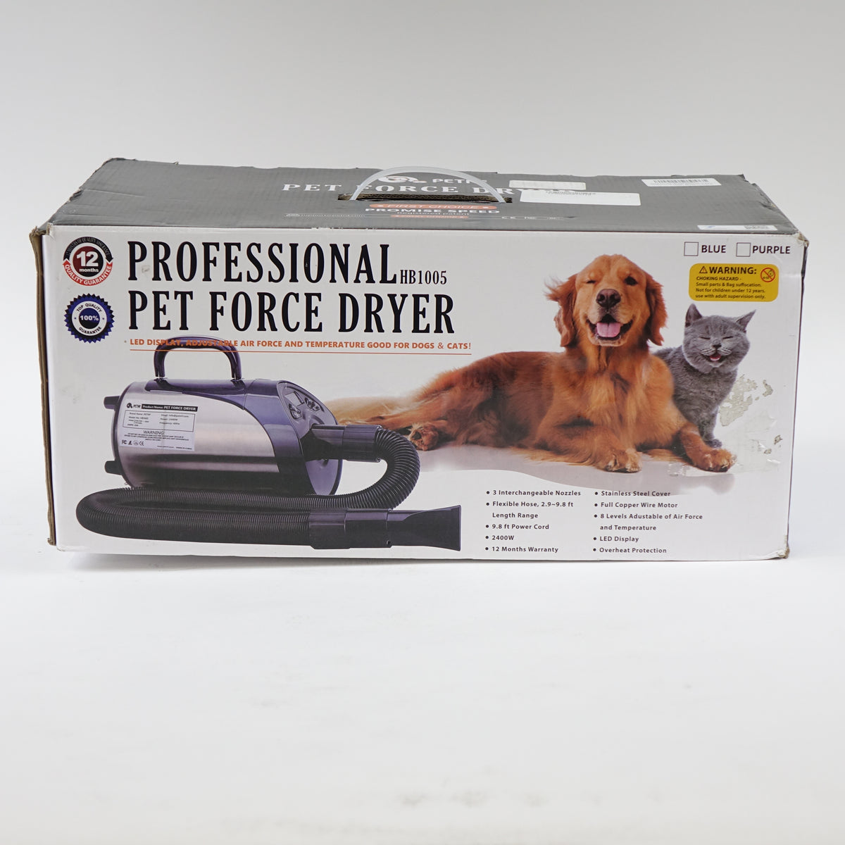 Petnf Pet Force Dryer, Grooming Dryer Blower 3.2HP- HB1005
