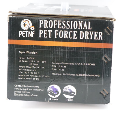 Petnf Pet Force Dryer, Grooming Dryer Blower 3.2HP- HB1005