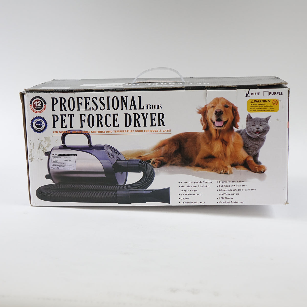 Petnf Pet Force Dryer, Grooming Dryer Blower 3.2HP- HB1005