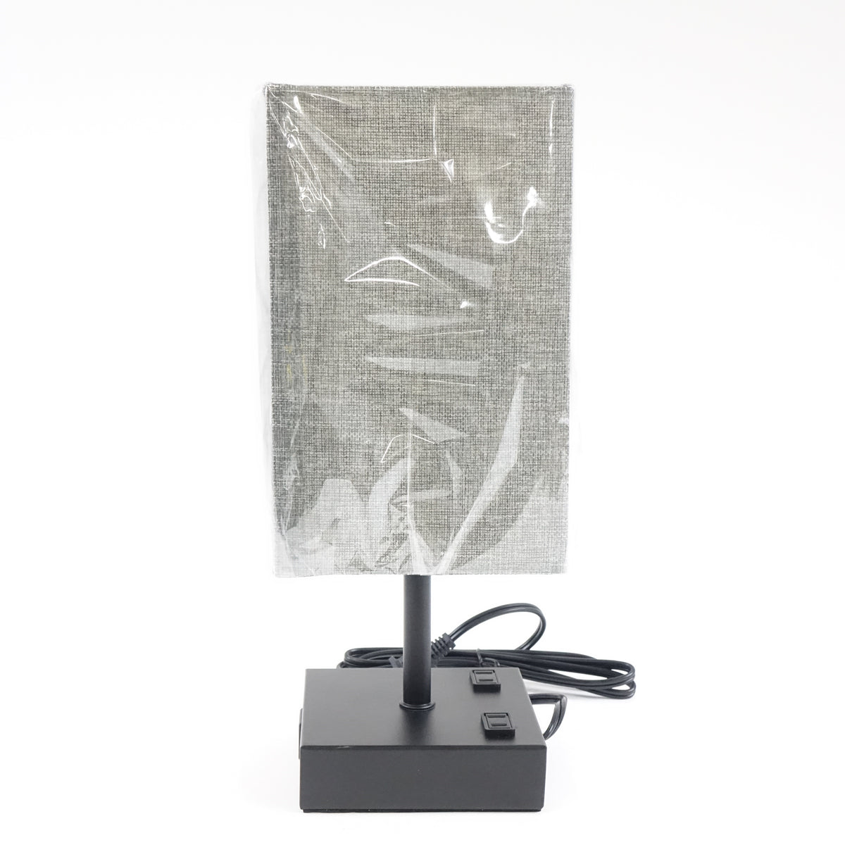 Bedside Table Lamp, Touch Control Table Lamp, Grey Fabric Shade