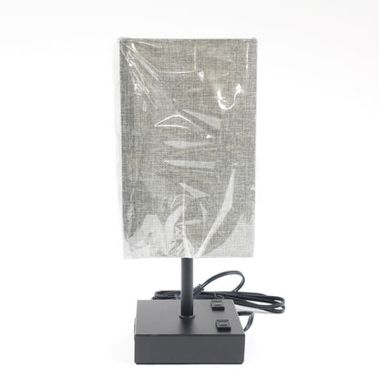 Bedside Table Lamp, Touch Control Table Lamp, Grey Fabric Shade