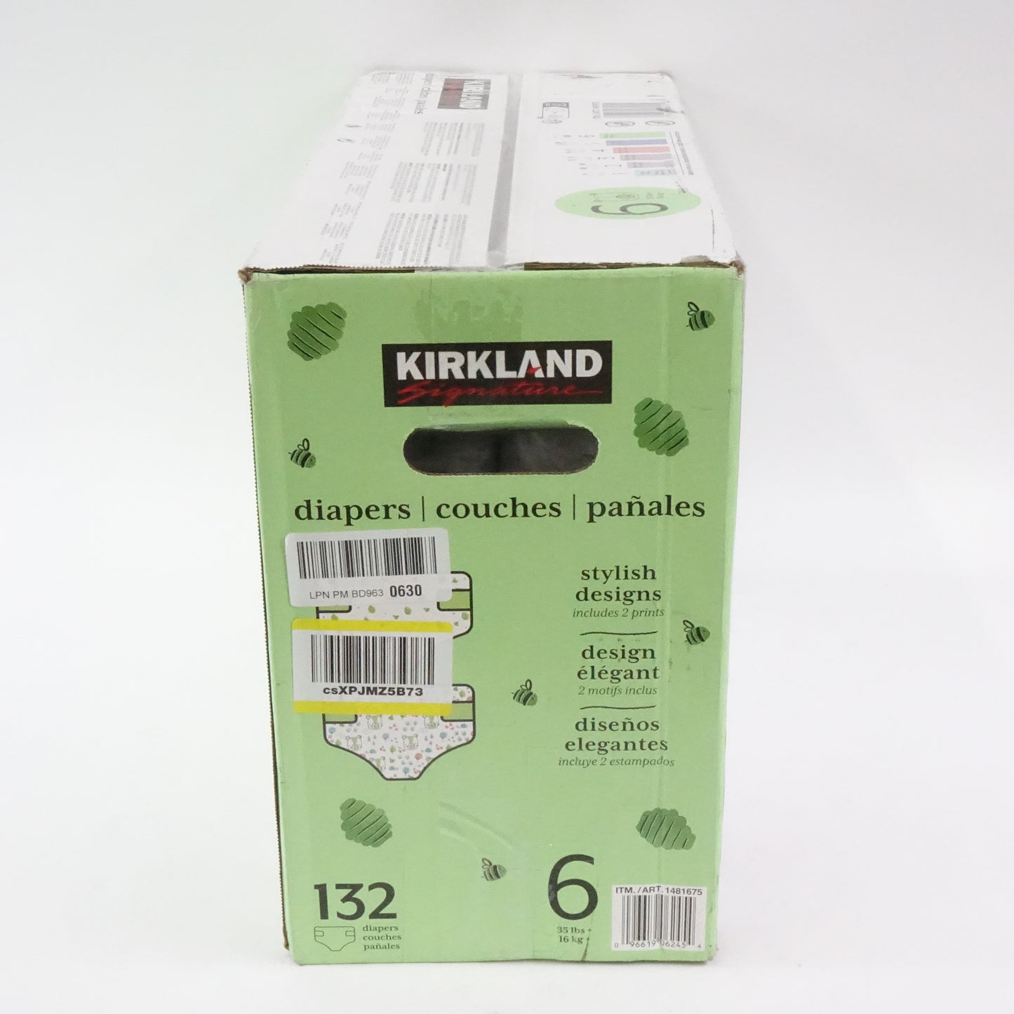 Kirkland Signature Diapers, Size 6 (132 Count) - Open Box