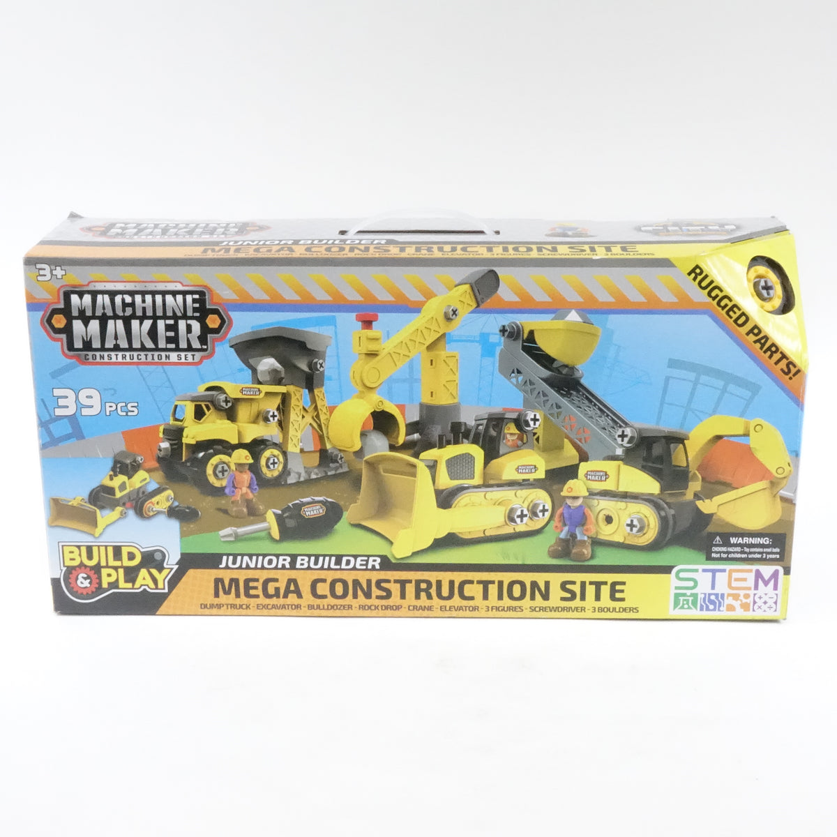 39-Piece Machine Maker Junior Builder Mega Construction Site