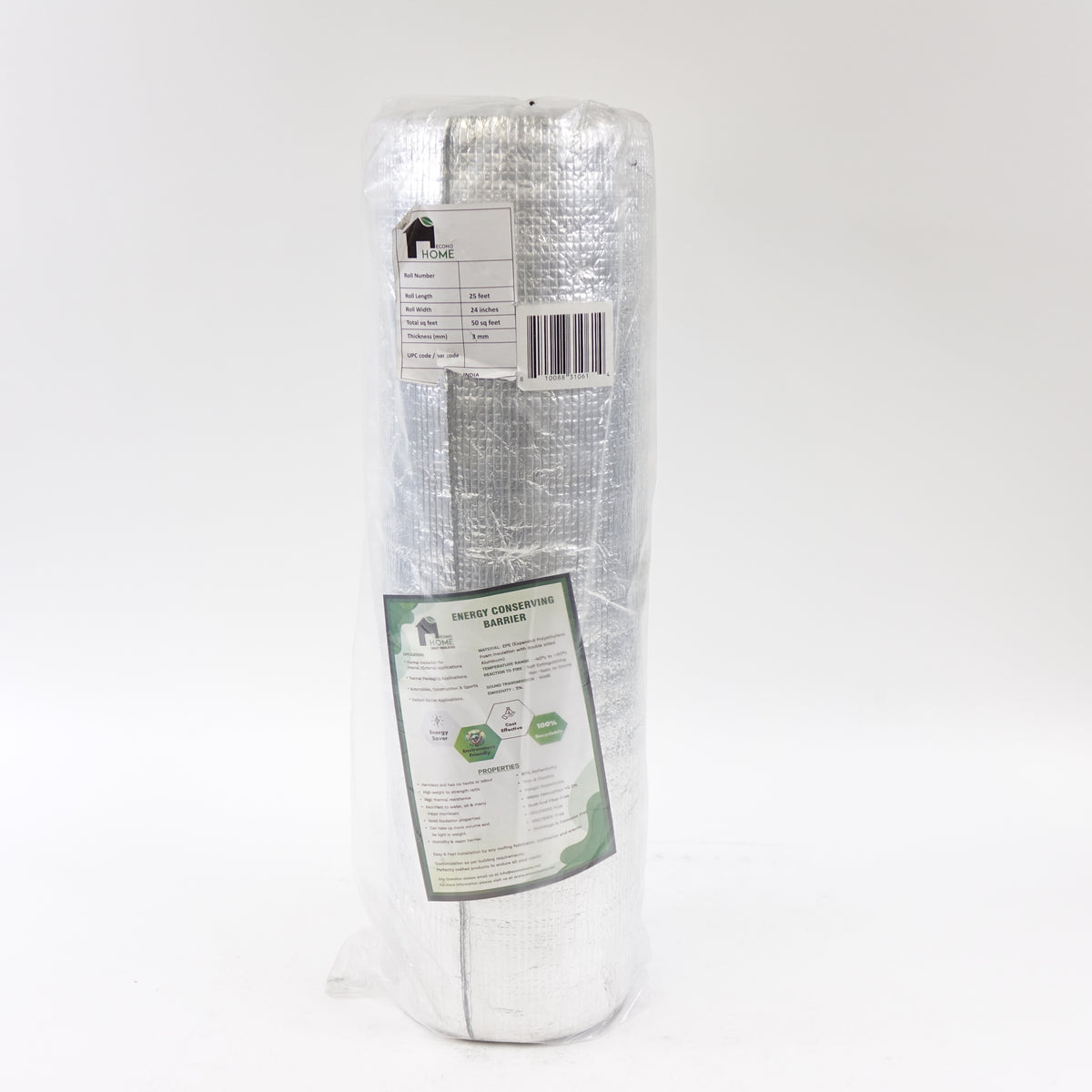 EconoHome Heat Reflecting Insulation Roll - 3mm Foam Insulation Core - New