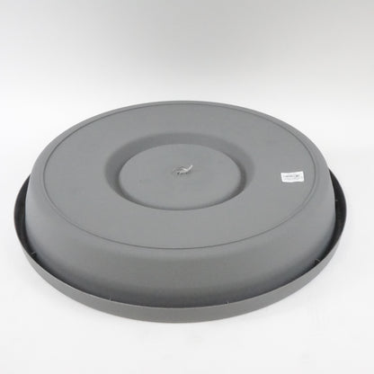 Bloem Terra Resin Saucer Tray: 17.5" Width Charcoal Gray -Fits 24" Pots - New