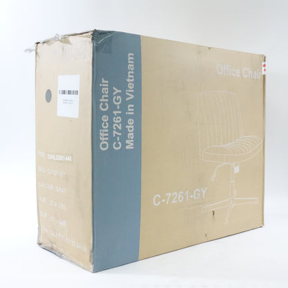 Sweetcrispy Criss Cross Armless Legged Office Chair Grey C-7261-GY - New