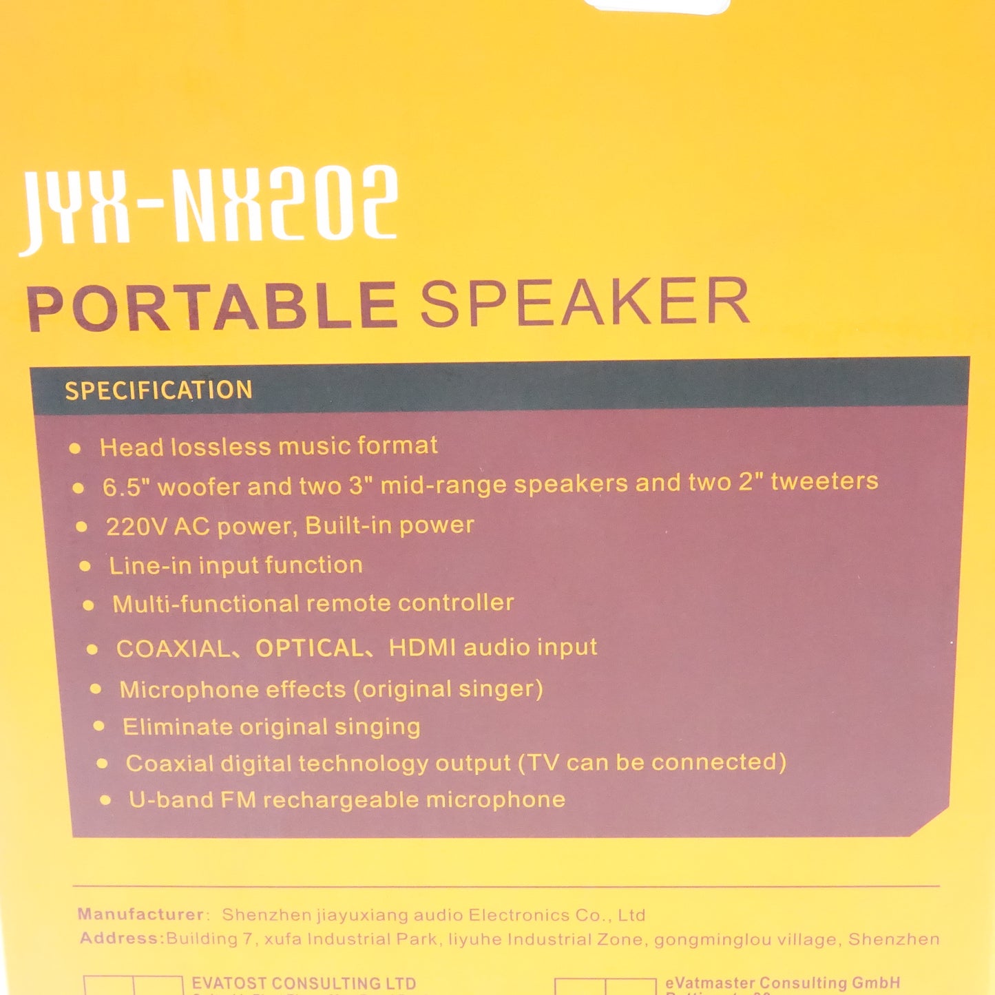 JYX Karaoke Machine (Model NX202) Karaoke Machine with 2 Wireless Microphones