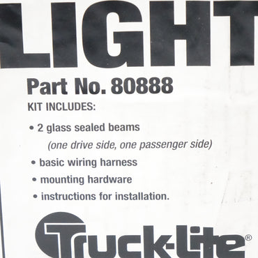 Truck-Lite 80888 Economy Snow Plow Lights / ATL Kit w/ Harness & Hardware - New