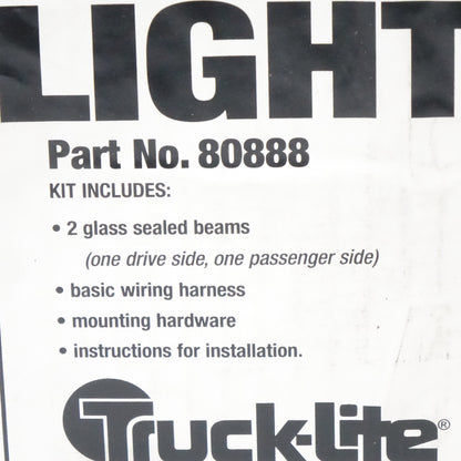 Truck-Lite 80888 Economy Snow Plow Lights / ATL Kit w/ Harness & Hardware - New