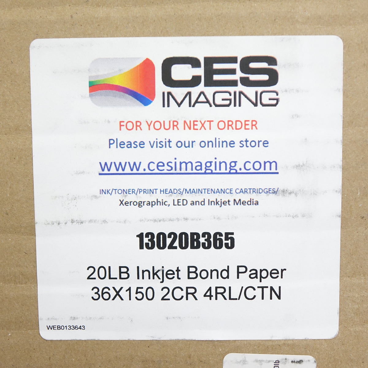 4 Rolls 36" X 150' (36 Inch X 150 Foot) 20lb Bond Paper 2" Core