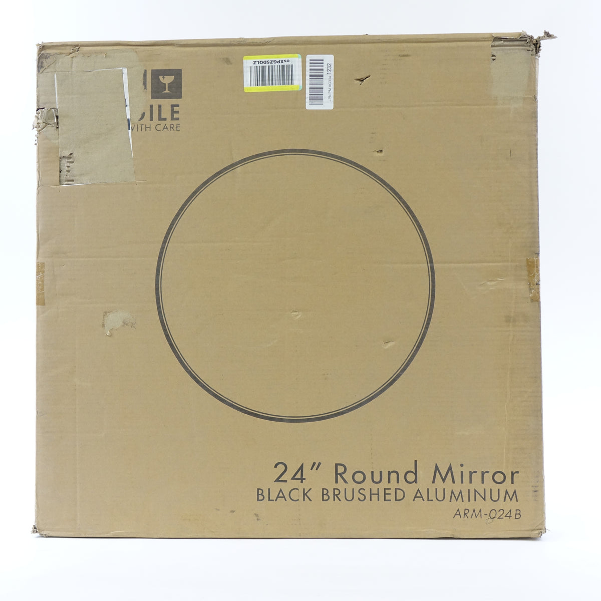 24-inch Black Circle Wall Mirror- Round Wall Mirror - ARM-024B