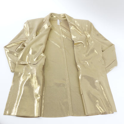 Norma Kamali CLASSIC DOUBLE BREASTED JACKET, GOLD, M Outerwear Coat - New