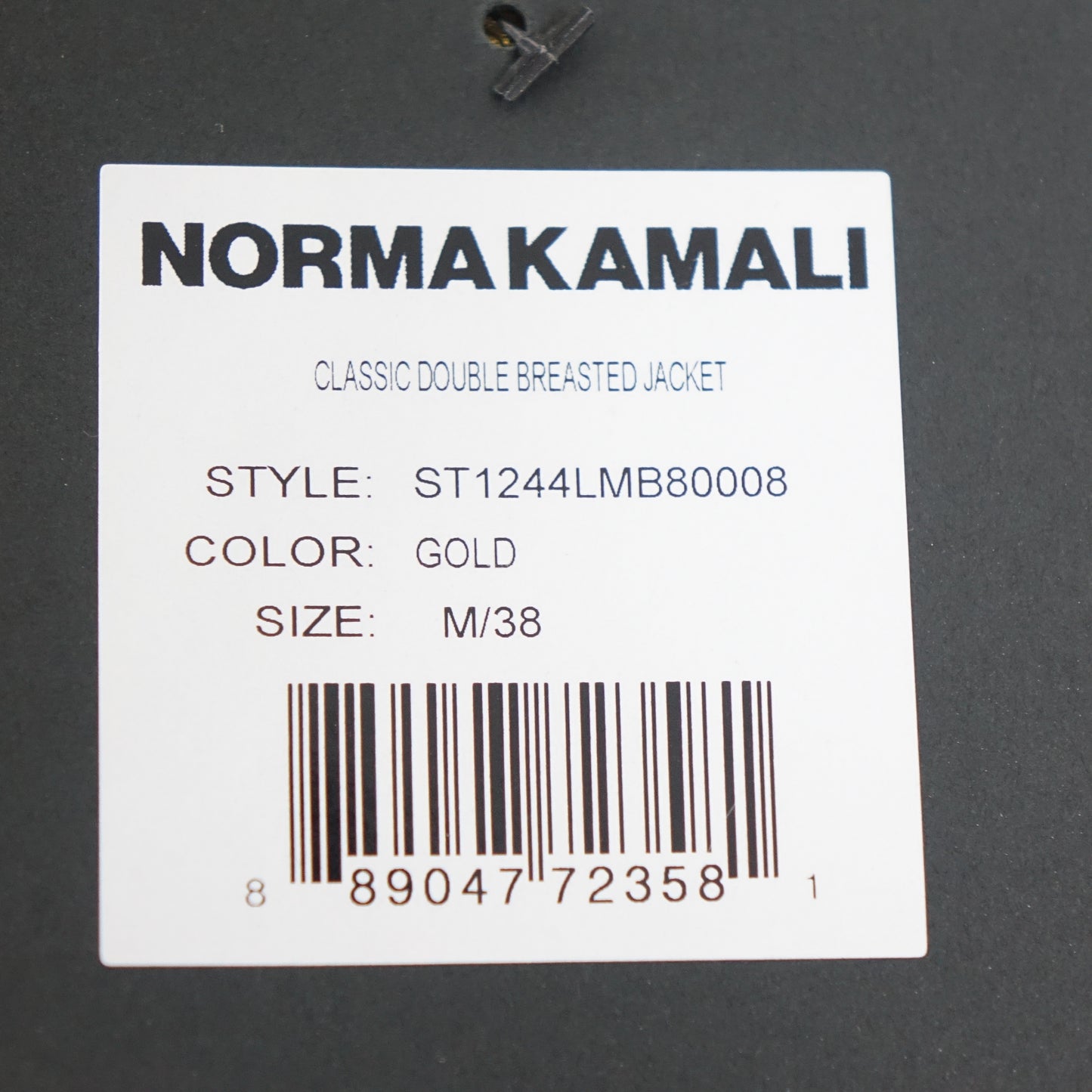 Norma Kamali CLASSIC DOUBLE BREASTED JACKET, GOLD, M Outerwear Coat - New