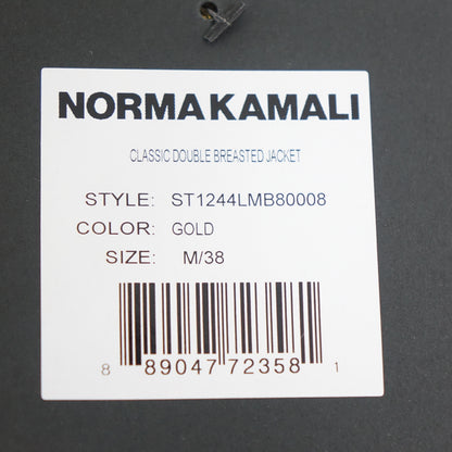 Norma Kamali CLASSIC DOUBLE BREASTED JACKET, GOLD, M Outerwear Coat - New