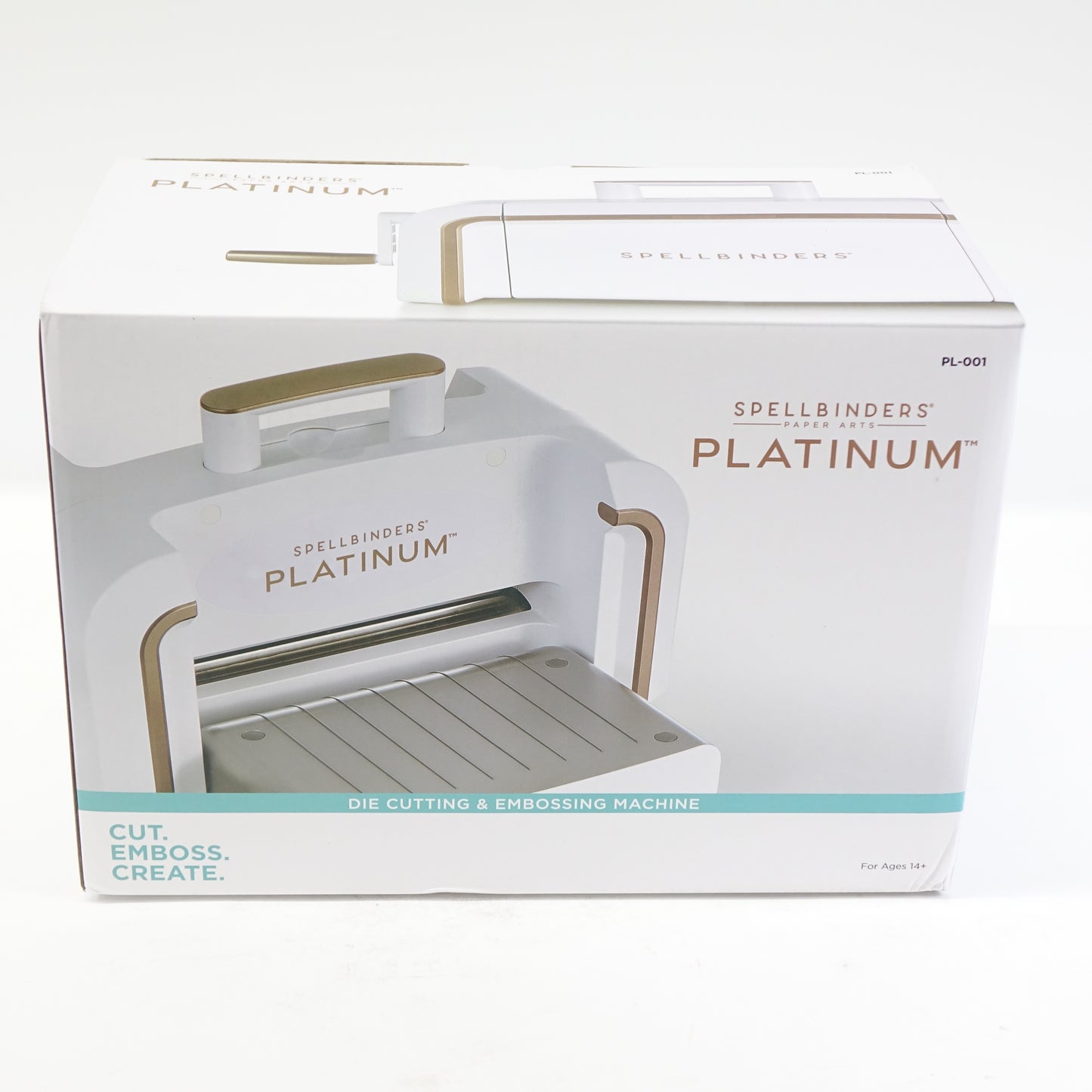 Spellbinders Platinum 8.5 Inch Platform Cutting Machine + Die, White