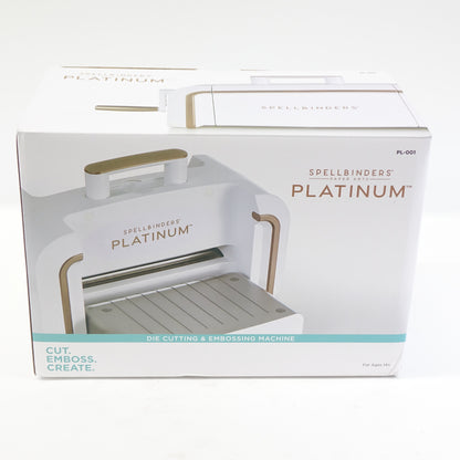 Spellbinders Platinum 8.5 Inch Platform Cutting Machine + Die, White