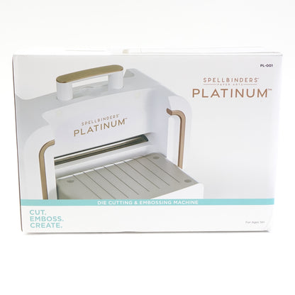 Spellbinders Platinum 8.5 Inch Platform Cutting Machine + Die, White