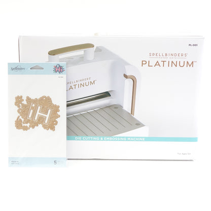 Spellbinders Platinum 8.5 Inch Platform Cutting Machine + Die, White