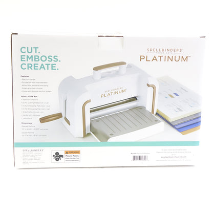 Spellbinders Platinum 8.5 Inch Platform Cutting Machine + Die, White