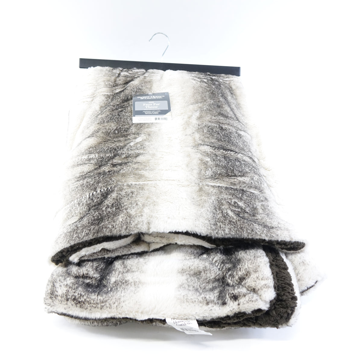 Better Home & Garden Cozy Faux Fur Throw (Brown Wolf, 50in X 60in)