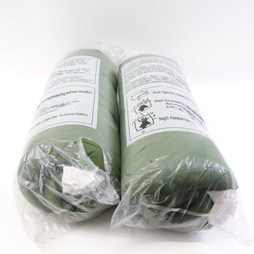 Outdoor Seat/Back Chair Cushion Tufted Pillow- Set of 2 (Dark Green) - New