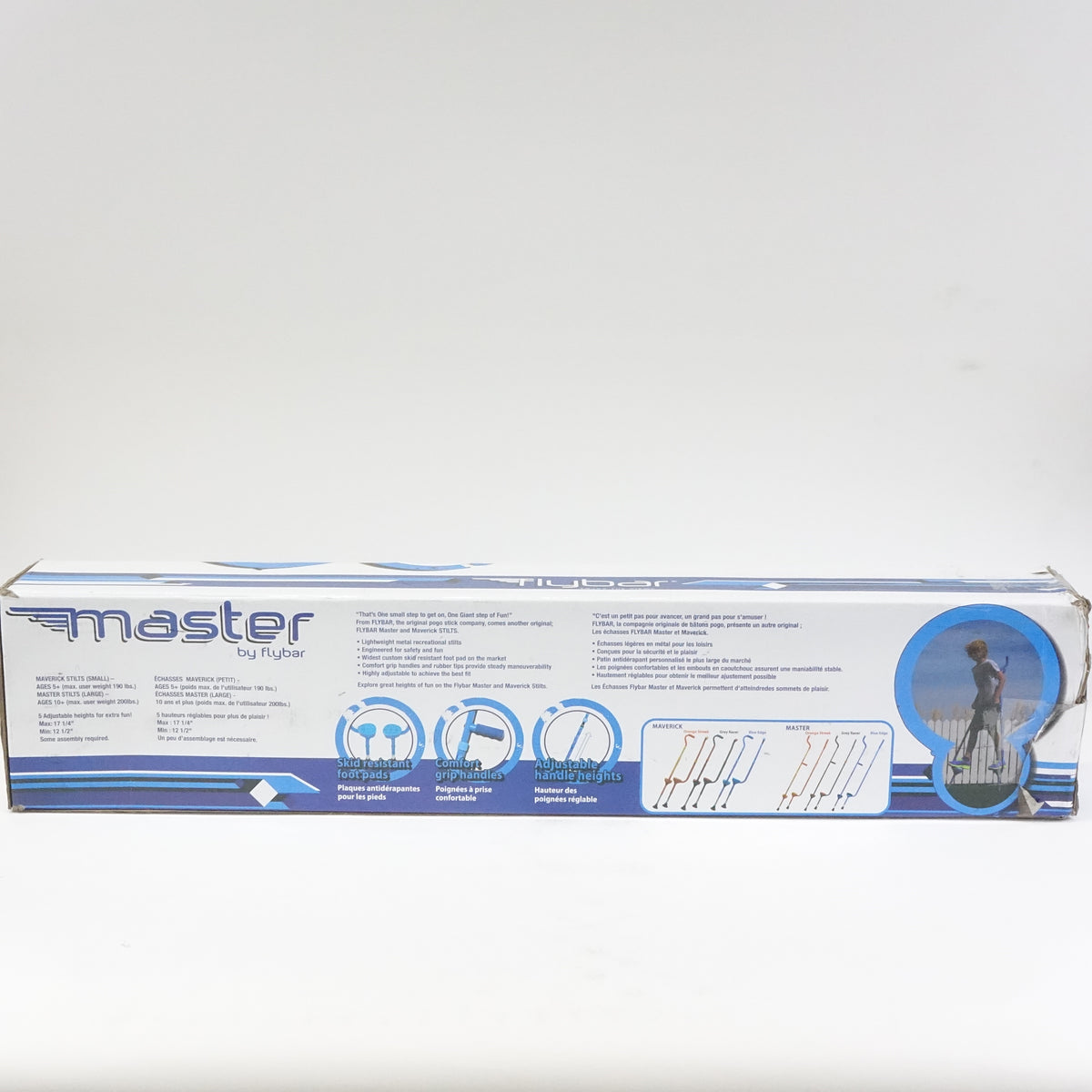 Flybar Kids' Master Walking Stilts, Blue, Large - Grade A