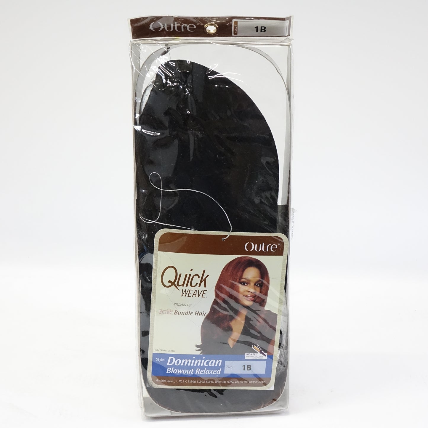 Outre Quick Weave Synthetic Half Wig Batik Bundle Dominican Blowout Relaxed (1B)